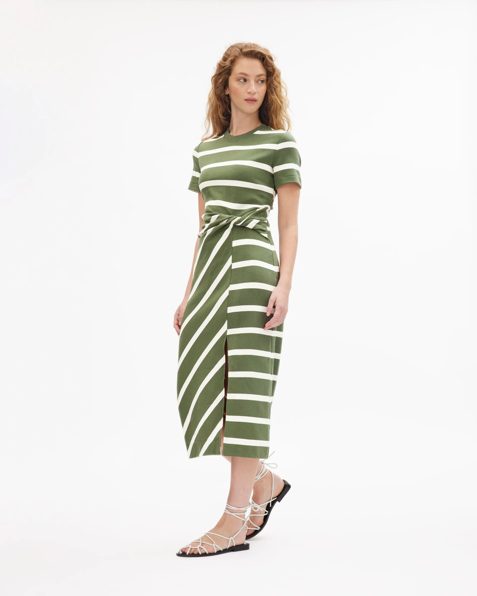 Short Sleeve Striped Cody Dress Stylish Line