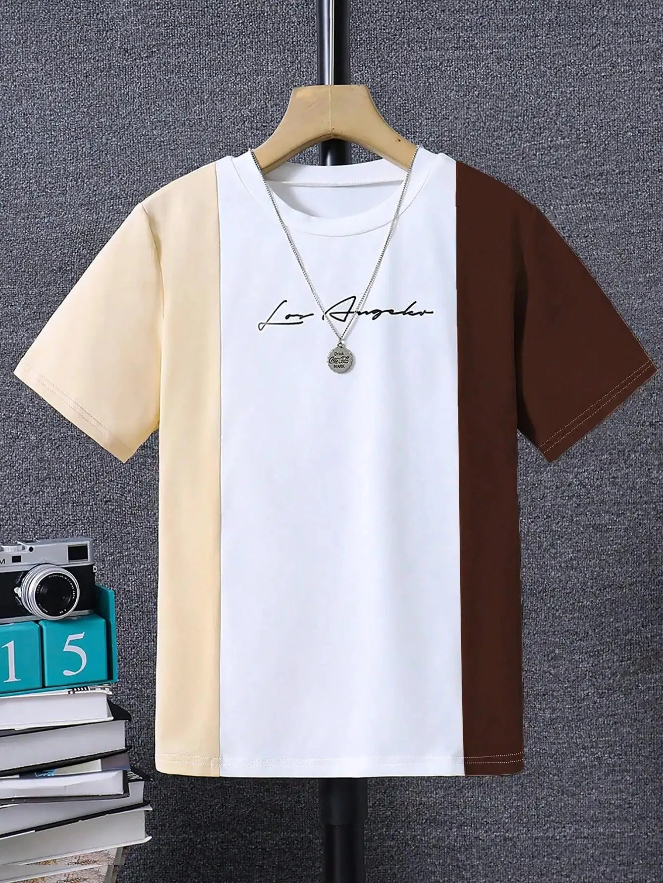 Short Sleeved T-Shirt For Boys Aged 7-13, Contrasting