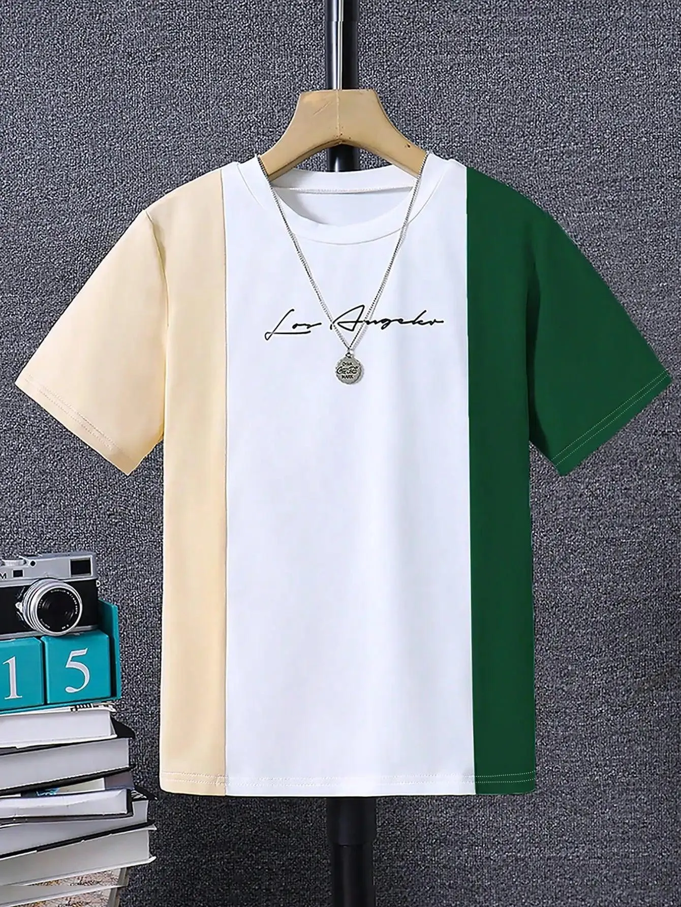 Short Sleeved T-Shirt For Boys Aged 7-13, Contrasting
