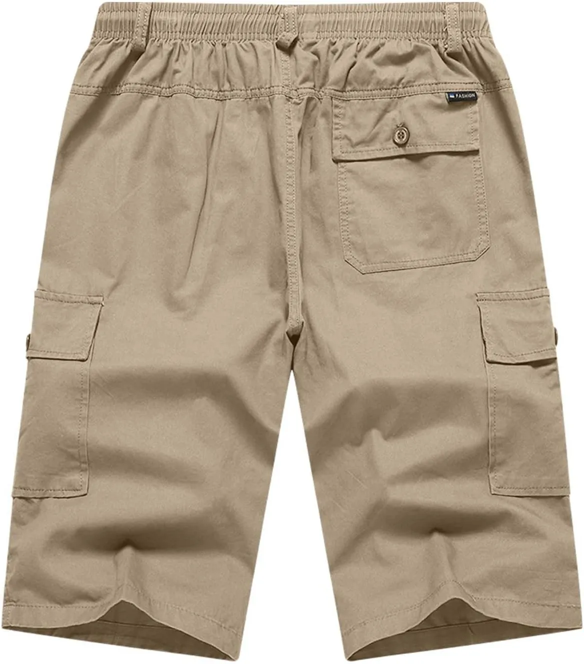 Shorts Men Cargo Men's Hiking Cargo Shorts Straight Below Knee Length Multi-Pockets Lightweight 3/4 Capri Pants