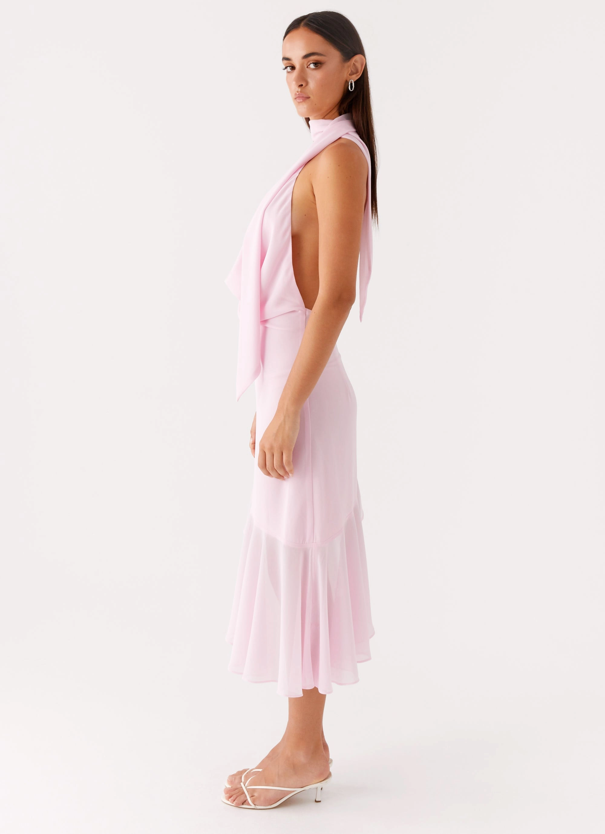 Subtle Comfort Layna Scarf Midi Dress - Pink