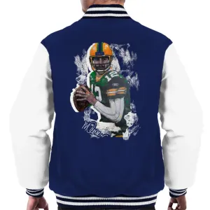 Sidney Maurer Original Portrait Of Aaron Rodgers Men's Varsity Jacket