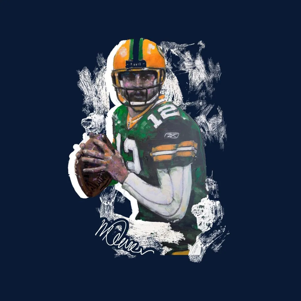 Sidney Maurer Original Portrait Of Aaron Rodgers Men's Varsity Jacket