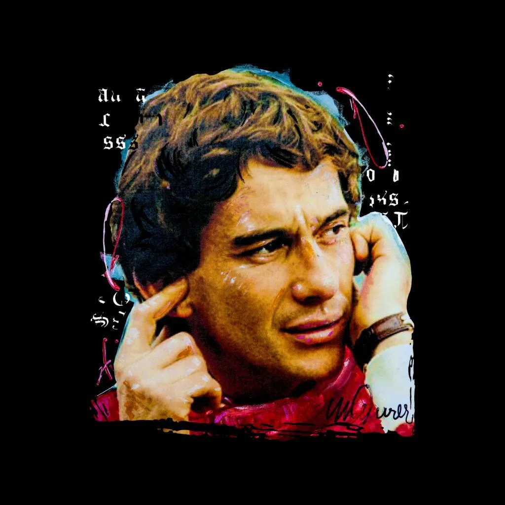 Sidney Maurer Original Portrait Of Ayrton Senna McLaren 1991 Men's Varsity Jacket