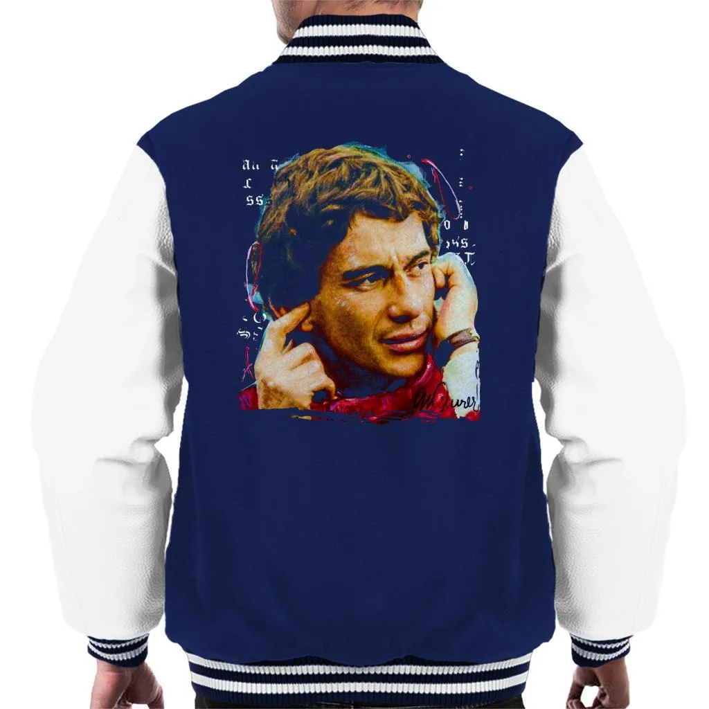 Sidney Maurer Original Portrait Of Ayrton Senna McLaren 1991 Men's Varsity Jacket