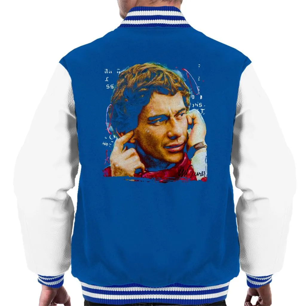 Sidney Maurer Original Portrait Of Ayrton Senna McLaren 1991 Men's Varsity Jacket