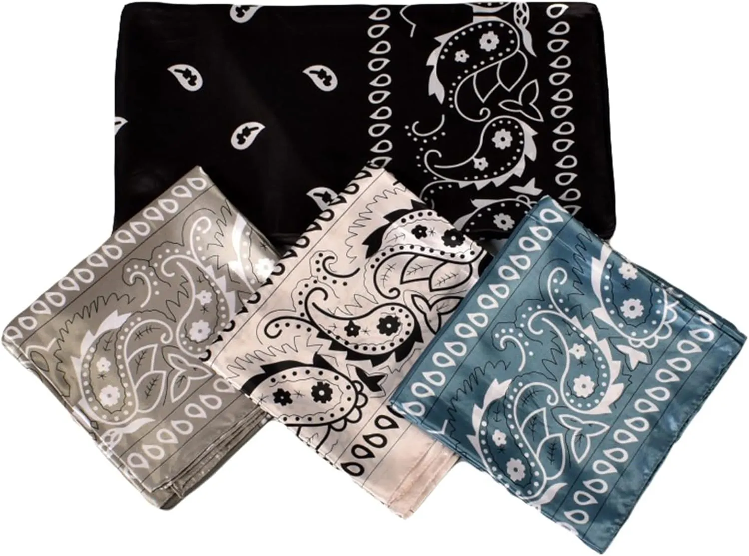 Silk Feeling Scarf Medium Square Satin Lightweight Head Neck Scarf for Women Hair Fashion Sleeping at Night