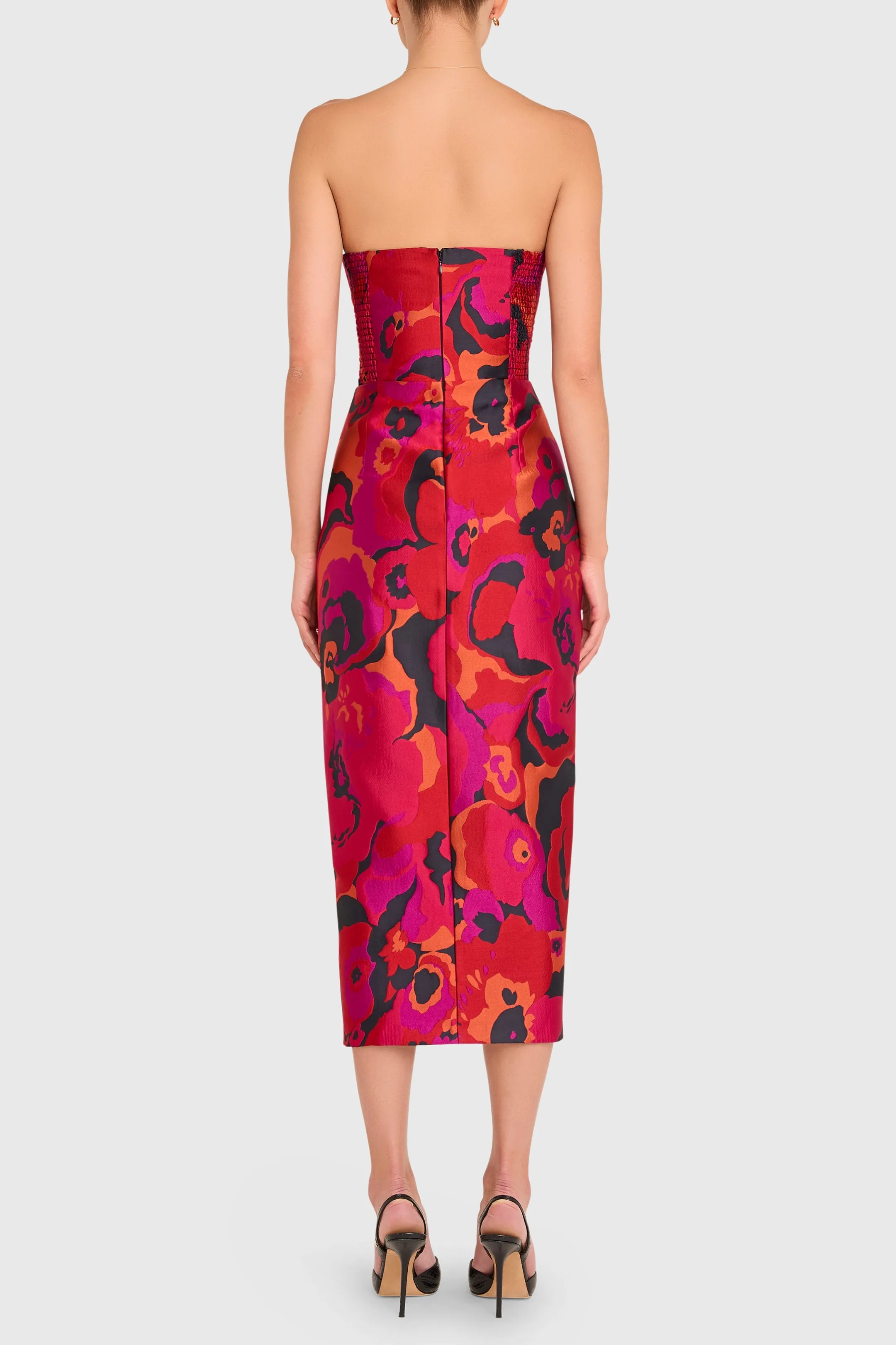 Luxe Look Ivy Midi Dress in Pink Multi