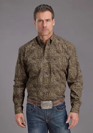 Simple Elegance Stetson Mens San Antonio Paisley Brown 100% Cotton 1 Pkt L/S Shirt Perfect Look Stetson Mens San Antonio Paisley Brown 100% Cotton 1 Pkt L/S Shirt