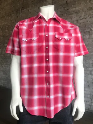 Simple Fashion Rockmount Mens Red 100% Cotton Shadow Plaid Western S/S Shirt Rockmount Mens Red 100% Cotton Shadow Plaid Western S/S Shirt Sporty Look sporty wear