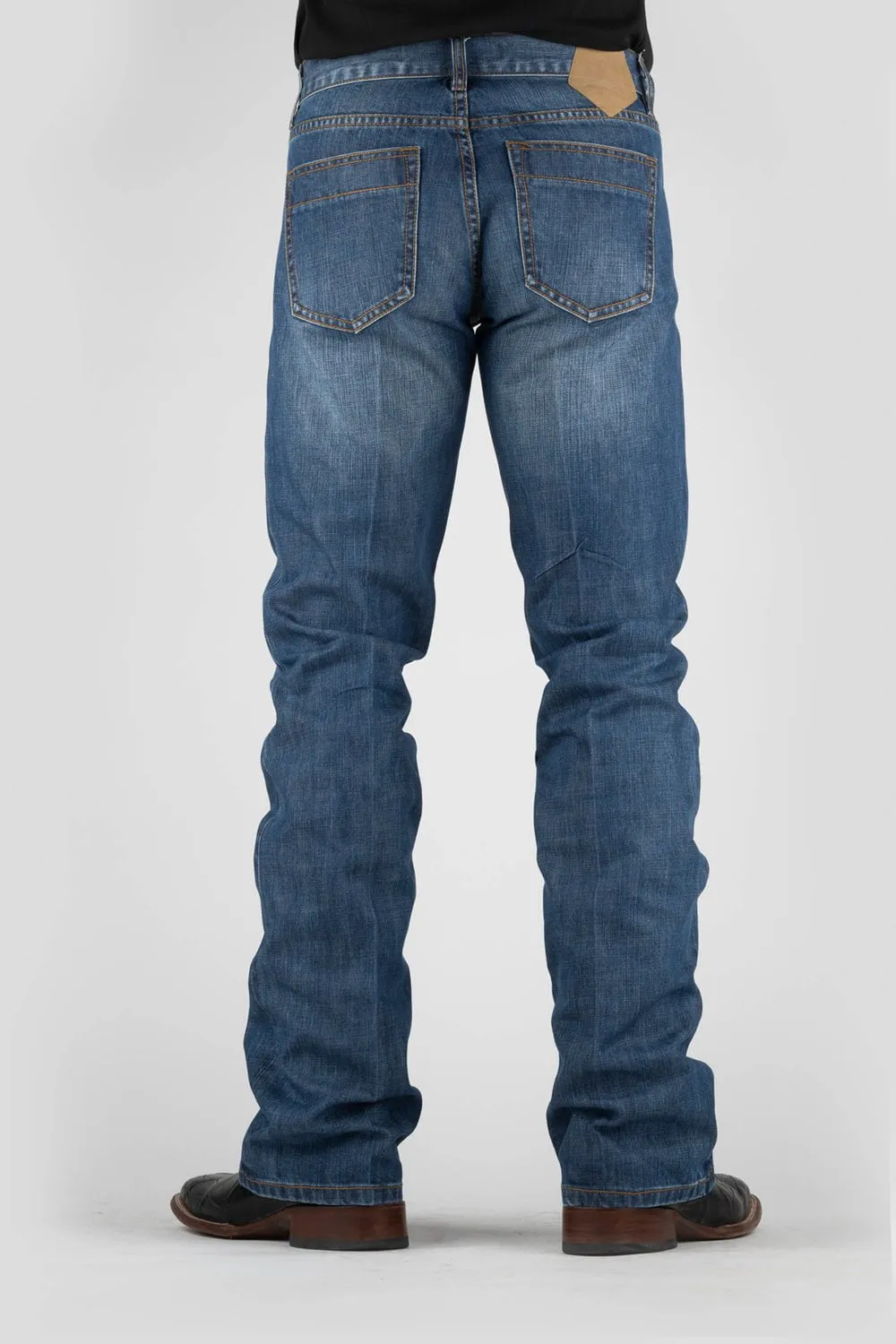 Tin Haul Mens Blue 100% Cotton Jagger Fit Plain Back Jeans Comfort waistband