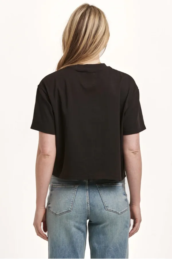 short sleeved Festival wear Maddox Jersey Tee - Black