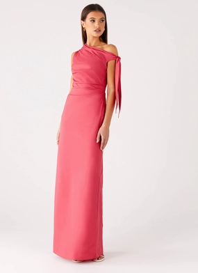 simple design Marella Maxi Dress - Coral Marella Maxi Dress - Coral Natural Layers