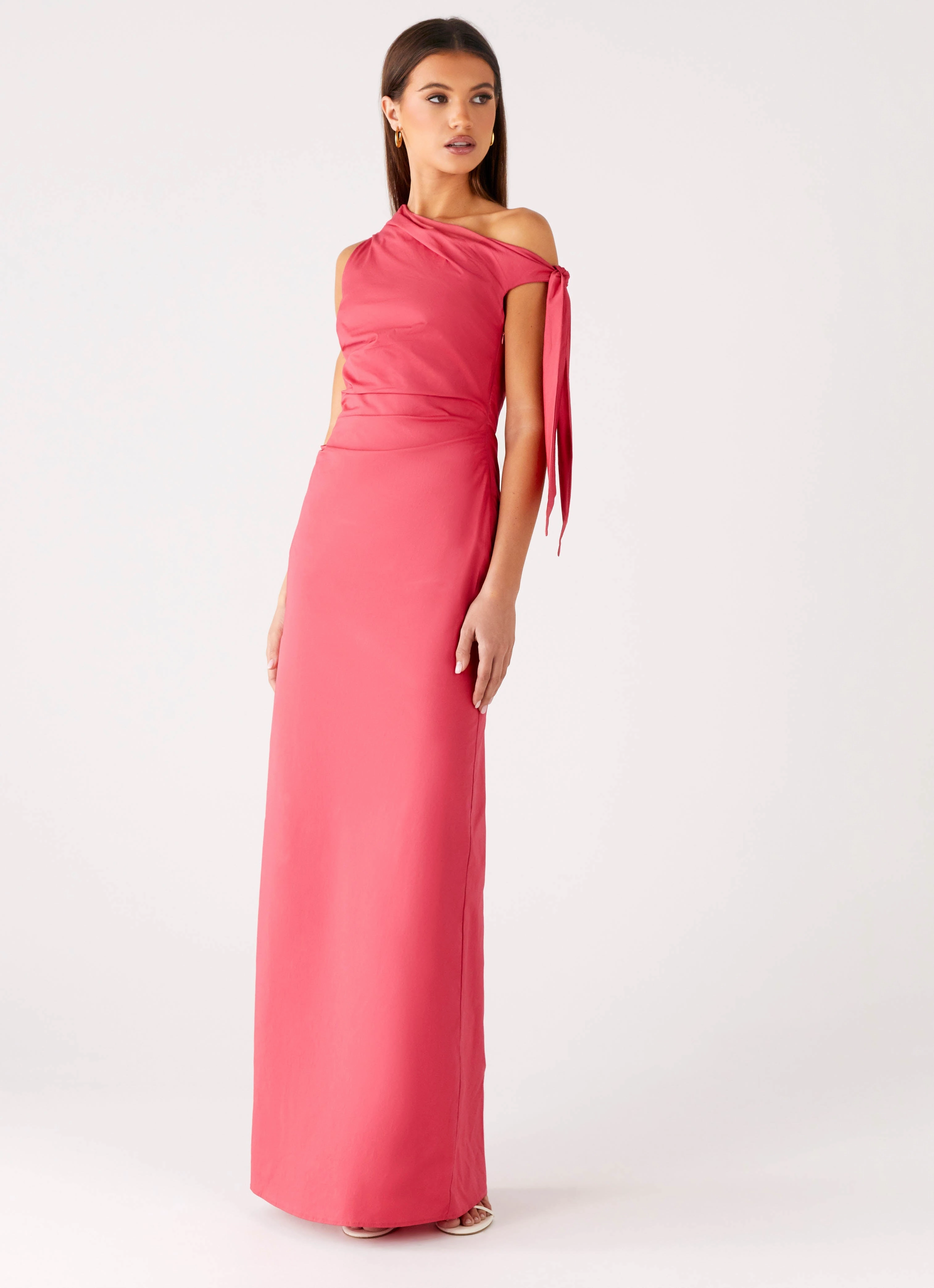 Marella Maxi Dress - Coral Natural Layers