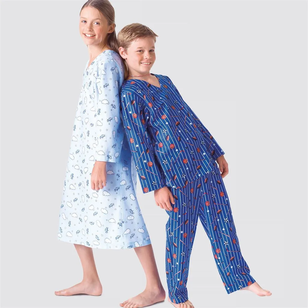 Simplicity Sewing Pattern S9209 Boys' / Girls' V-Neck Shirts, Gown, Shorts and Pants