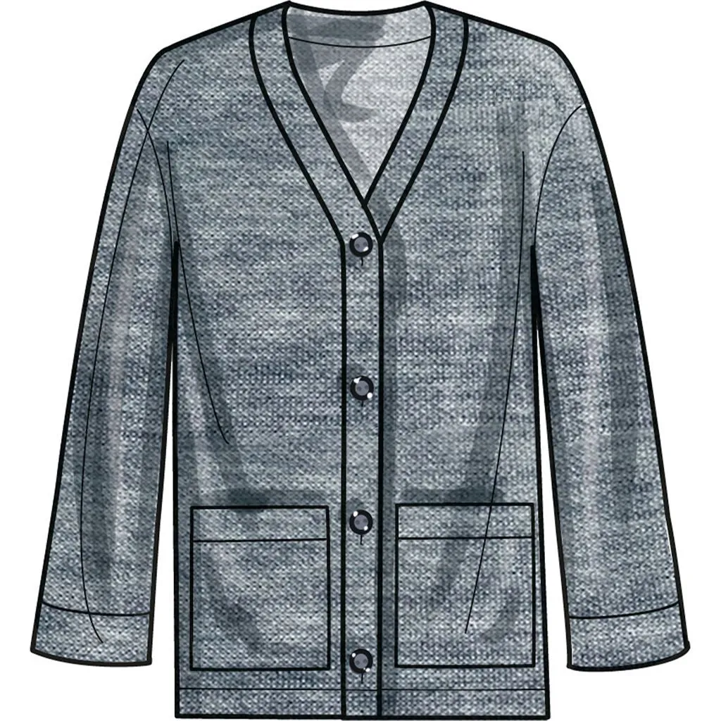 Simplicity Sewing Pattern S9691 Girls', Boys' and Adults' Lounge Shirt, Cardigan, Shorts and Joggers