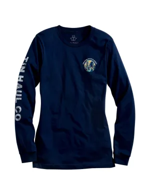 Simply Comfortable Tin Haul Womens Blue 100% Cotton Explorer Logo L/S T-Shirt Tin Haul Womens Blue 100% Cotton Explorer Logo L/S T-Shirt Urban Look