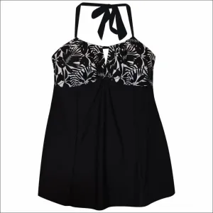 Simply Fit Women’s Plus Size Swimdress Swimsuit Halter Front 16-24