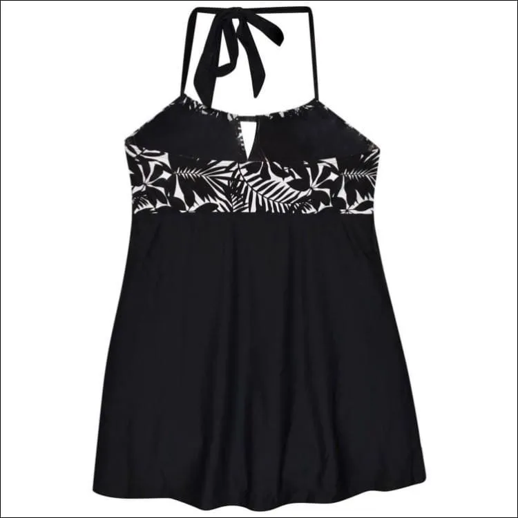 Simply Fit Women’s Plus Size Swimdress Swimsuit Halter Front 16-24