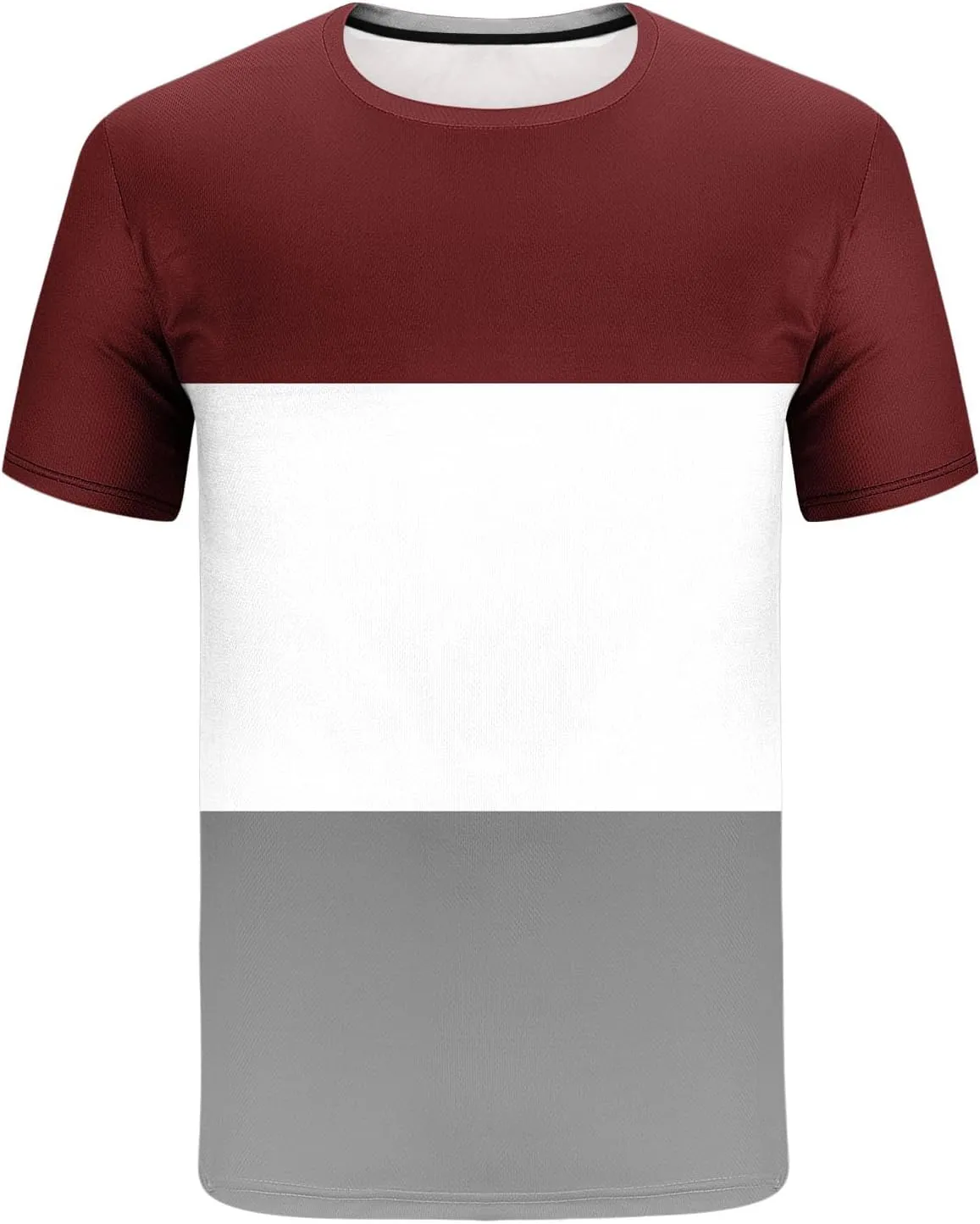 Sinzelimin Men's Workout Set Fashion Color Block Short Sleeves Crewneck T-Shirts and Athletic Shorts Two Piece Tracksuit Suit
