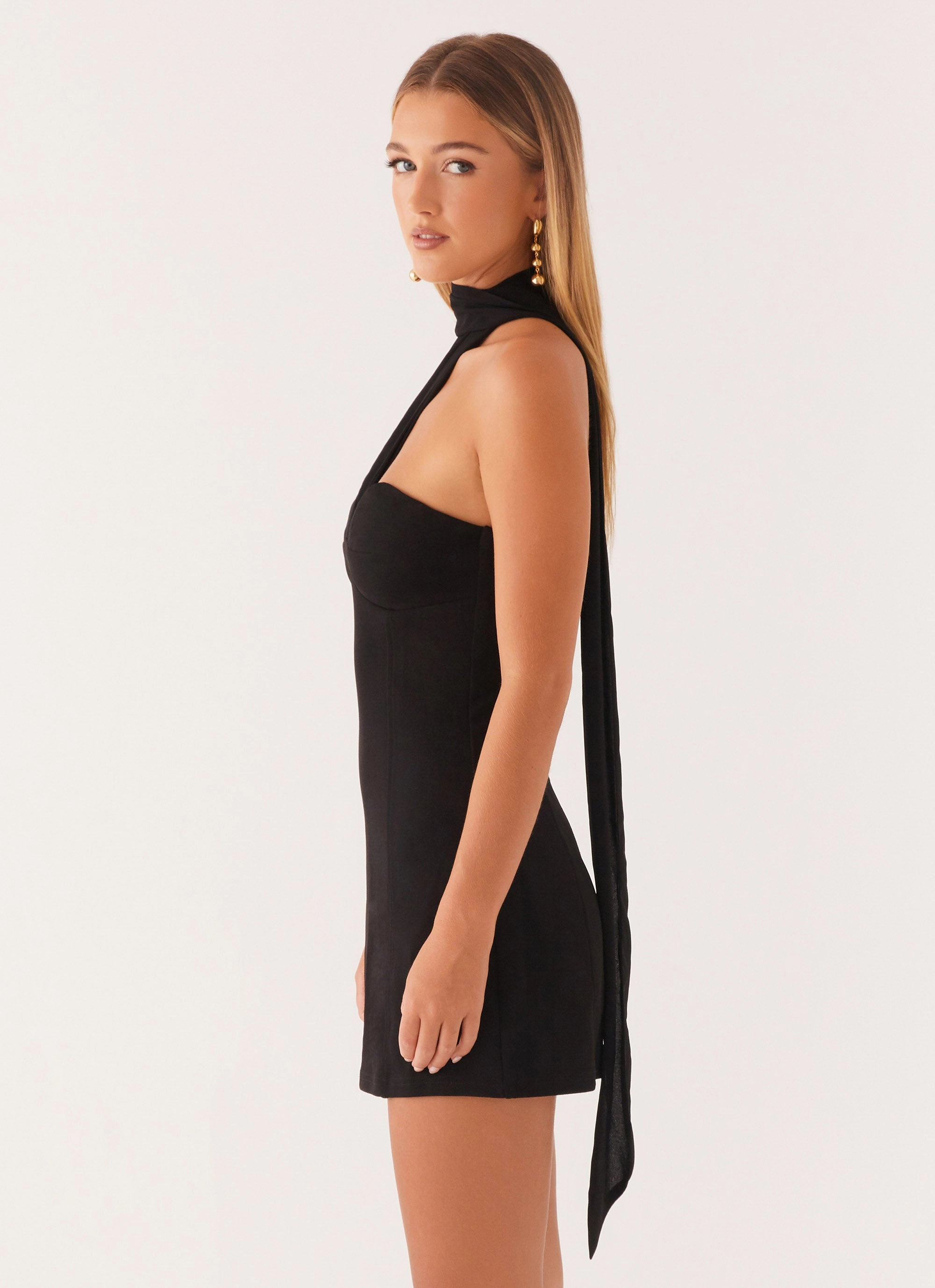 Bright Bloom Sirena Mini Dress - Black