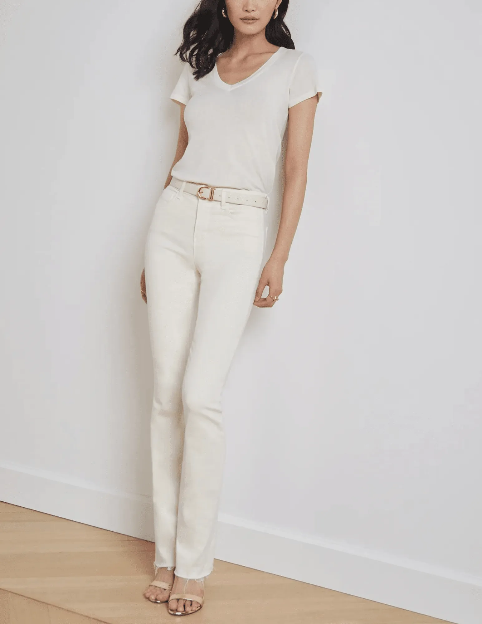 L'Agence Becca V-Neck Tee Active Flex SoftTouchFinish