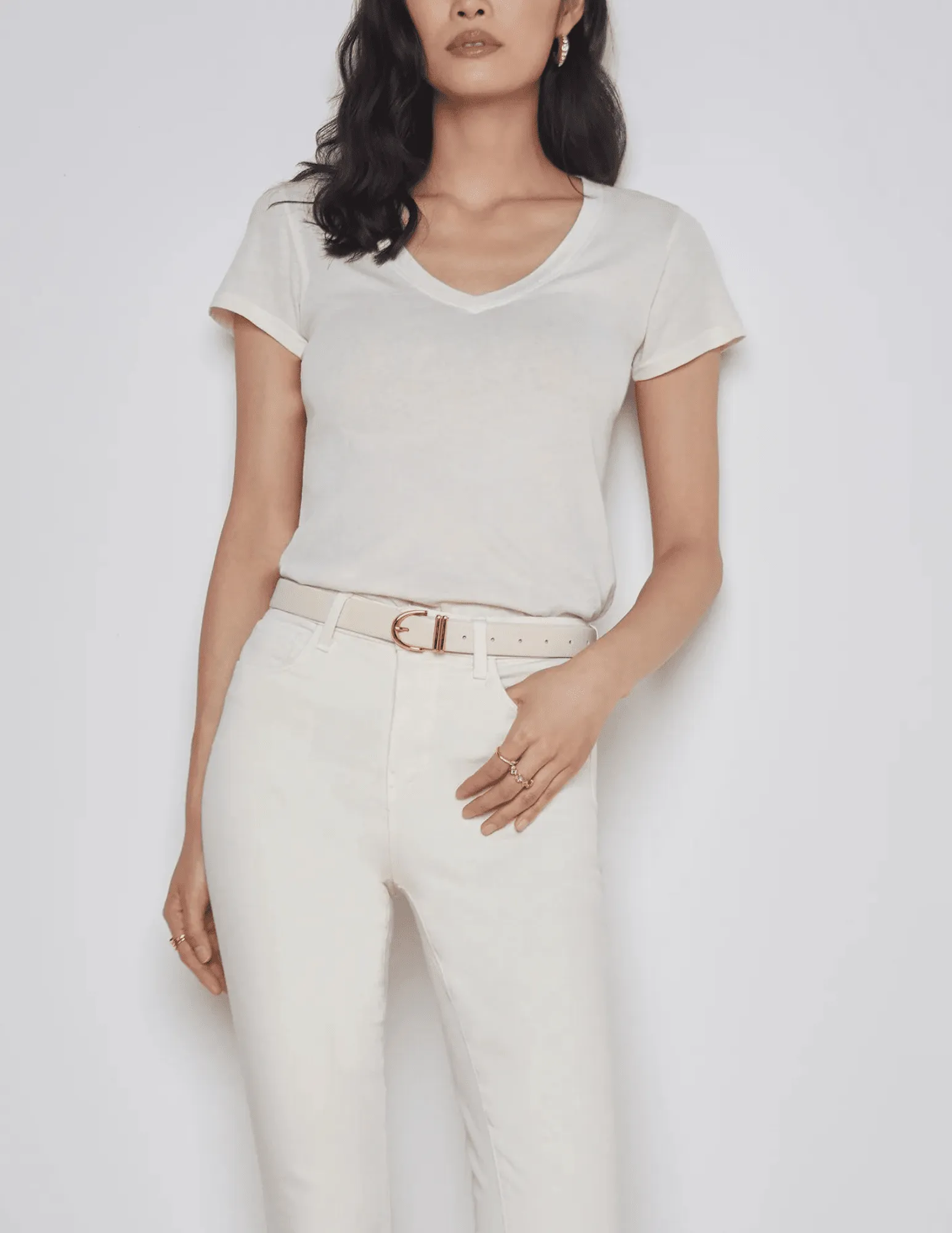High-End Quality L'Agence Becca V-Neck Tee