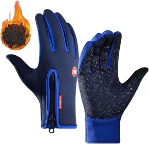 Ski Gloves for Men Women Waterproof Snow Ski Gloves for Winter Snowboard Touchscreen with Zipper