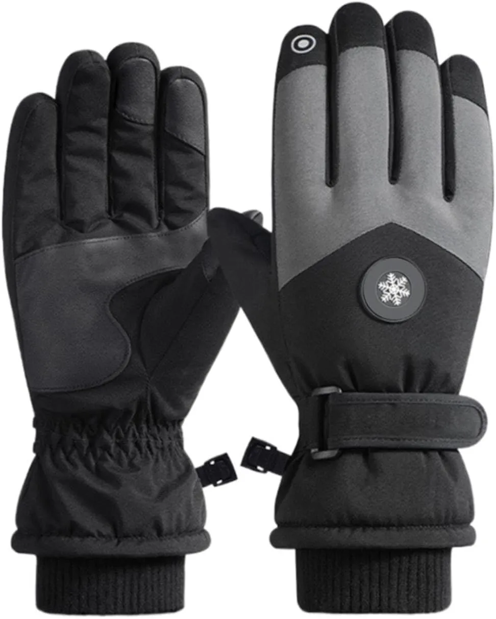 Ski Mittens for Women Men Windproof Ski Gloves Winter Warm Stretchy Snowboarding Gloves Womens Snow Gloves