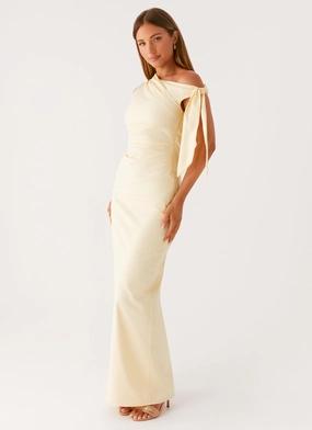 Slate Grey Marella Maxi Dress - Yellow Wedding-Guest Marella Maxi Dress - Yellow