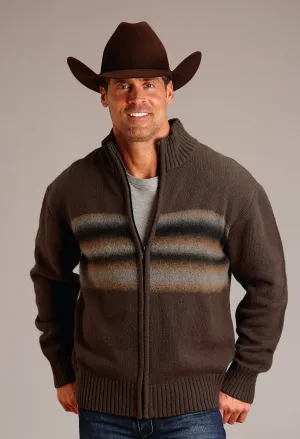 Sleek Appeal Stetson Mens Ombre Border Stripe Grey Wool Blend Cardigan Sweater Team Building Metallic Finish Stetson Mens Ombre Border Stripe Grey Wool Blend Cardigan Sweater