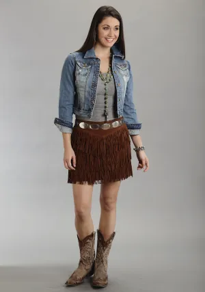 Sleek Craft Stetson Womens Brown Mid Length Suede Leather Skirt Western Fringe Cowgirl Stetson Womens Brown Mid Length Suede Leather Skirt Western Fringe Cowgirl Neutral Smooth Casual Design