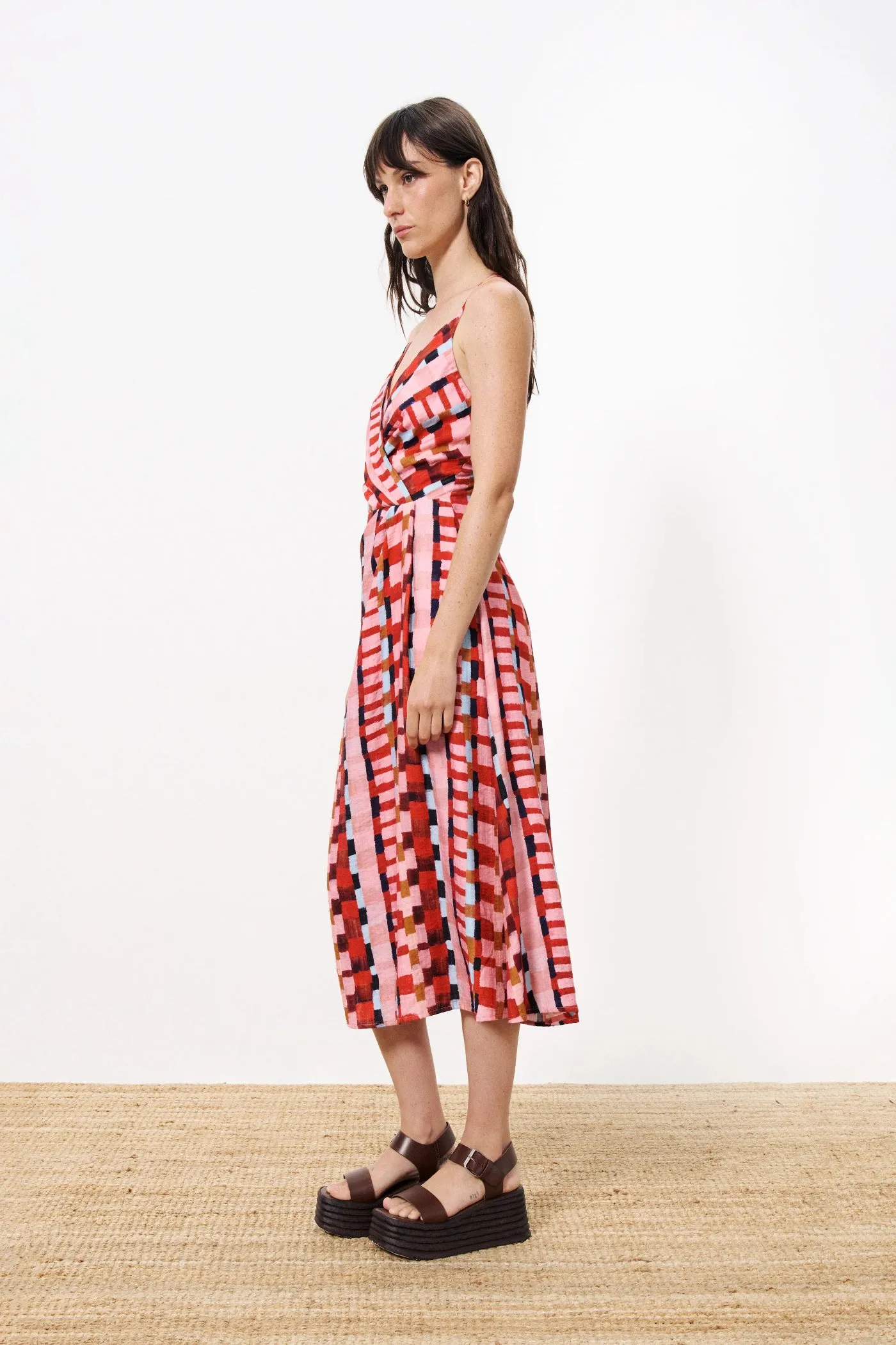 AELIG ROUGE MIDI DRESS Relaxed Waist