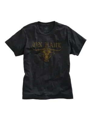 Sleek Design Tin Haul Mens Black 100% Cotton Bull Staring S/S T-Shirt Tin Haul Mens Black 100% Cotton Bull Staring S/S T-Shirt Subtle design Camouflage Print