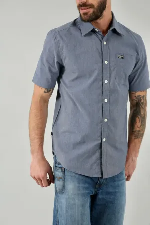 Sleek Fits Kimes Ranch Mens Linville Solid Shirt Navy Cotton Blend S/S Western Kimes Ranch Mens Linville Solid Shirt Navy Cotton Blend S/S Western Chic Comfort Petite Cut