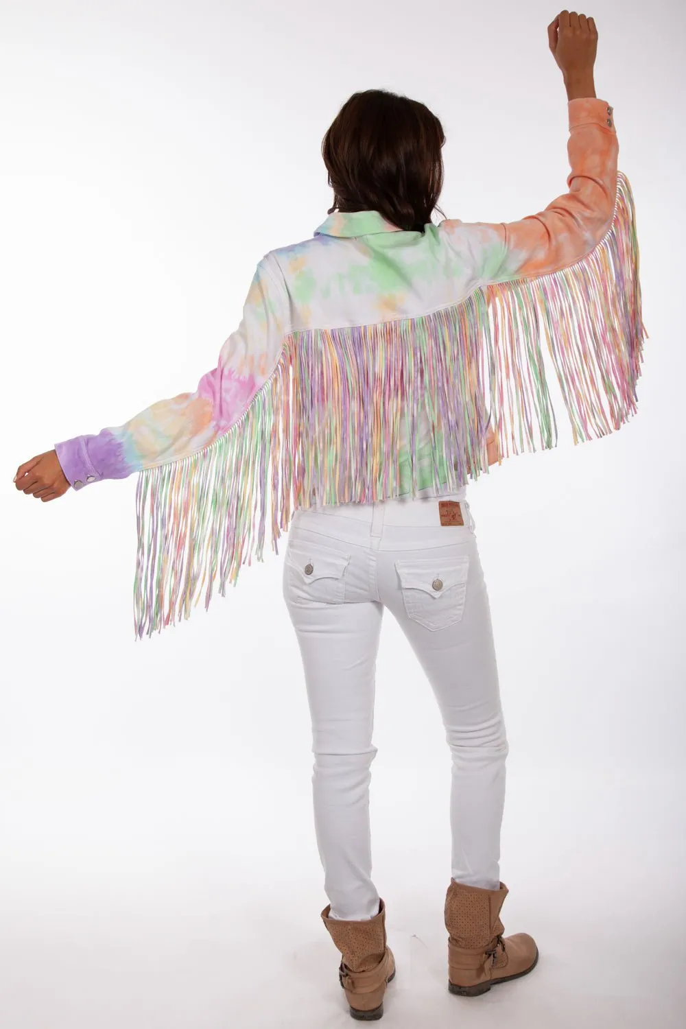 Utility Fit Scully Womens Sherbet Cotton Blend Tie Dye Jacket