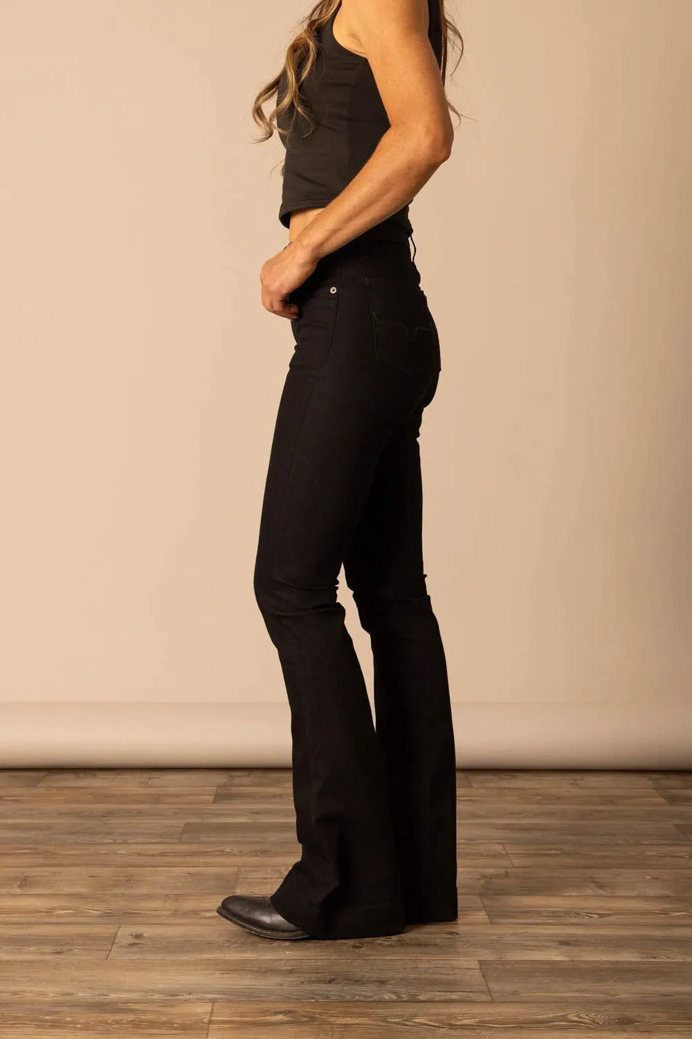 All Around Kimes Ranch Womens Jennifer Black Cotton Blend Jeans