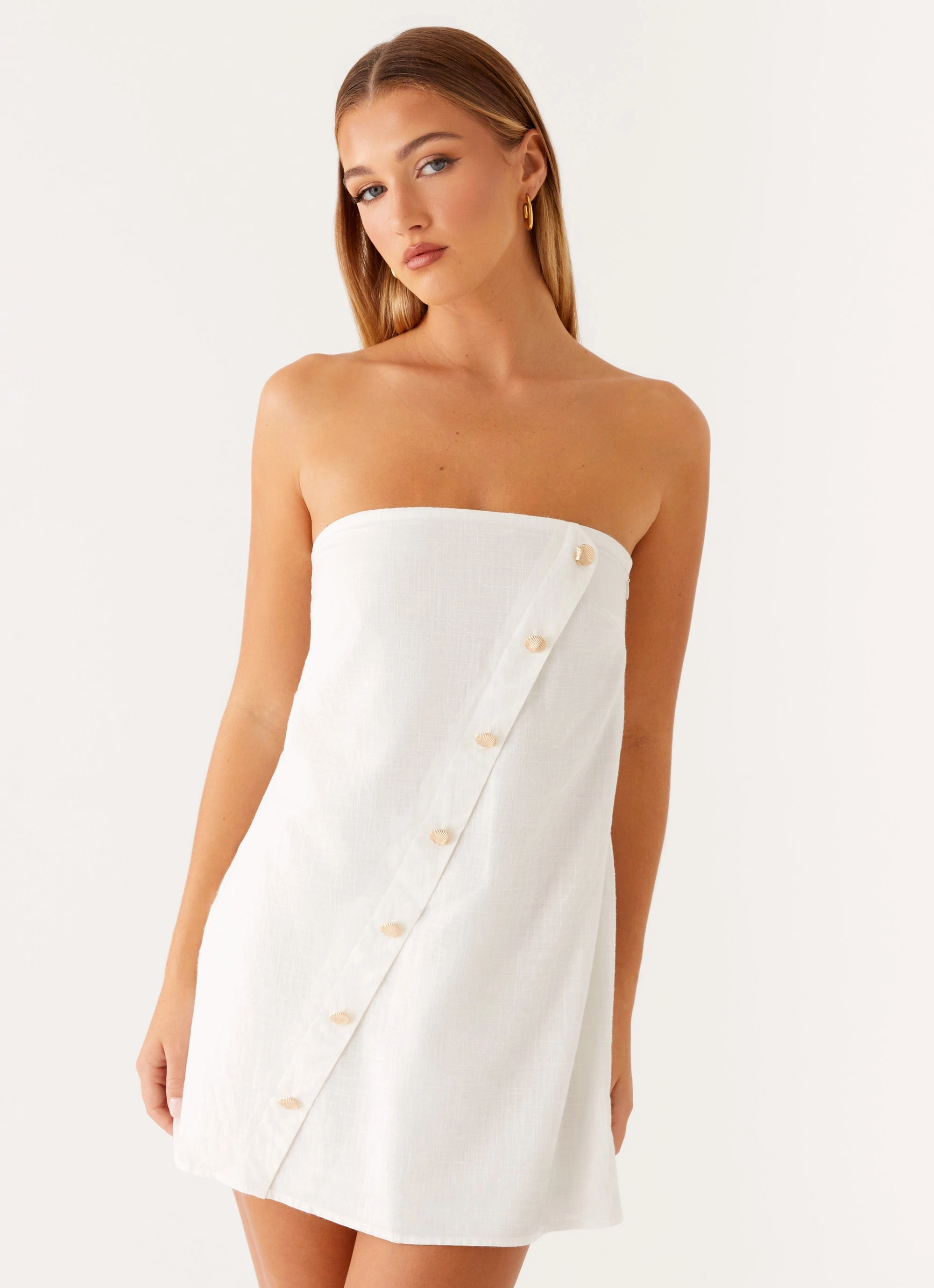 Soft Presence Hazel Mini Dress - White