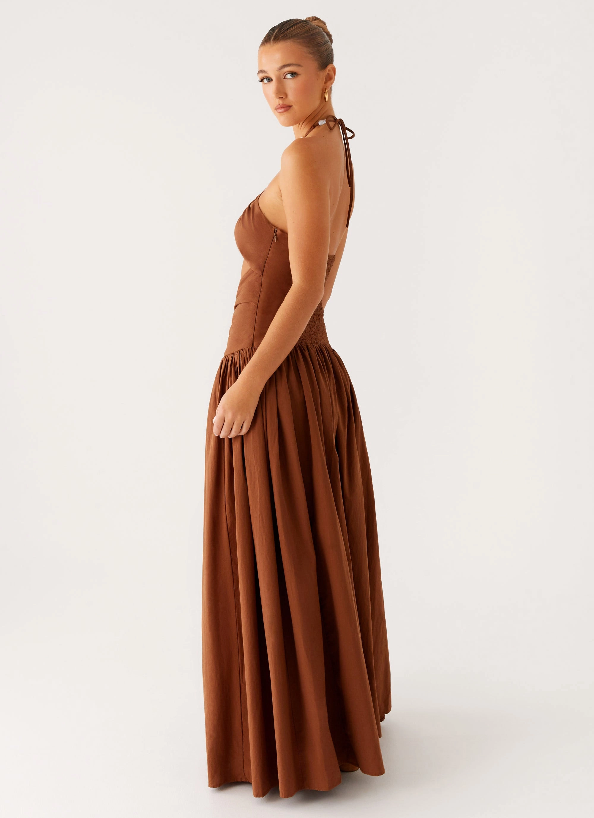 Luxe style Paltrow Maxi Dress - Chocolate