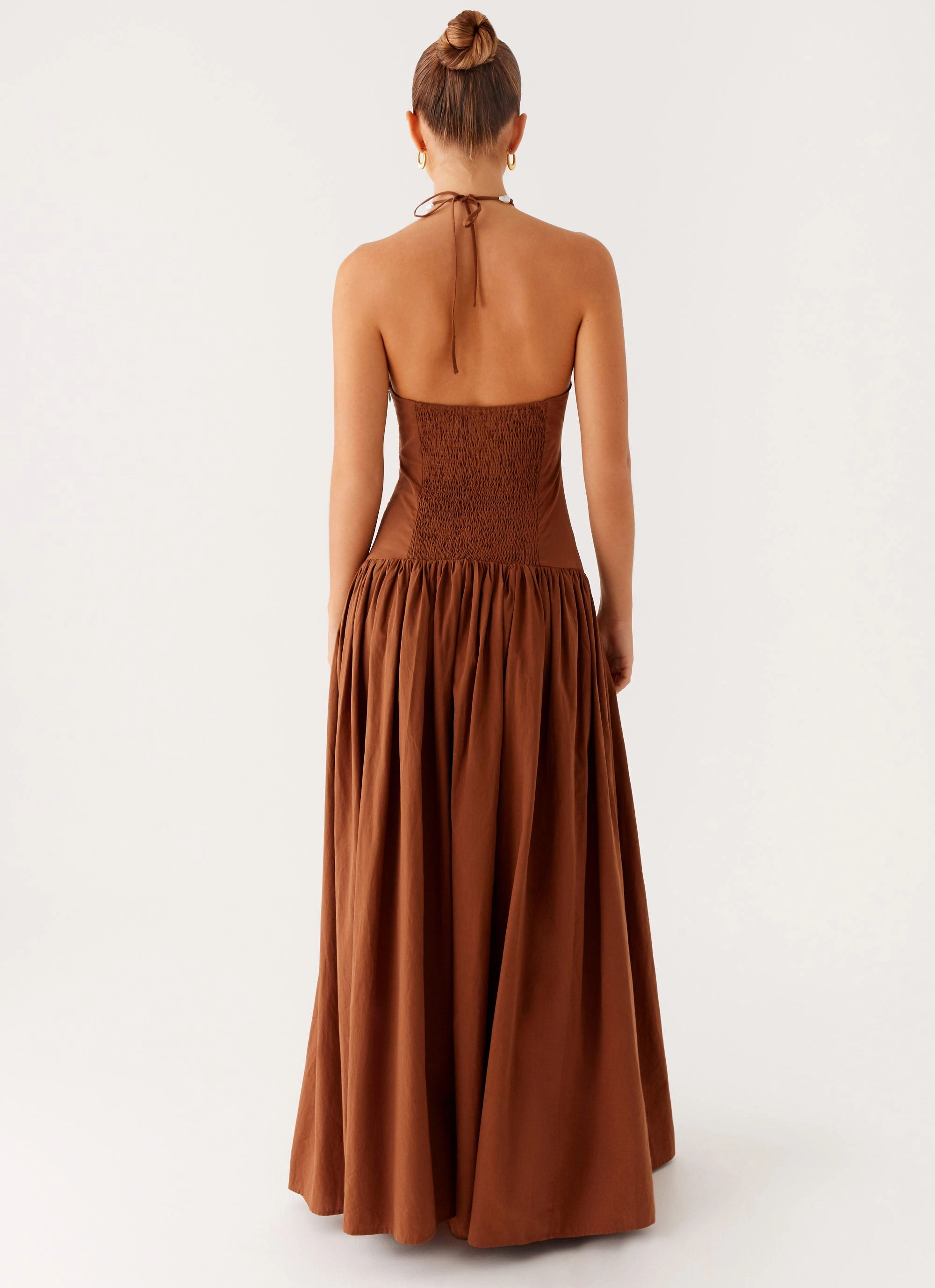 Trendy Comfort Paltrow Maxi Dress - Chocolate