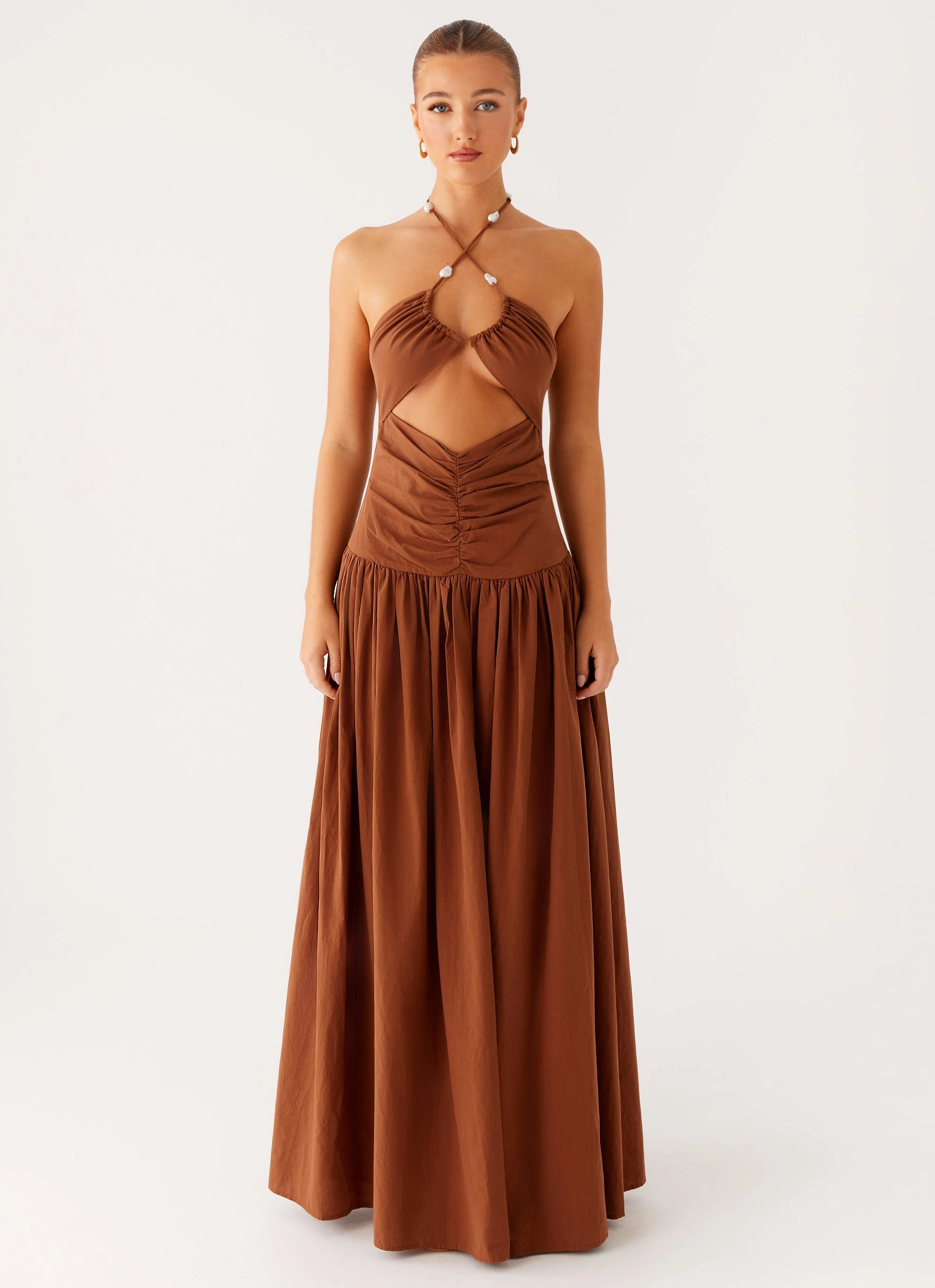 Paltrow Maxi Dress - Chocolate Adjustable-Straps