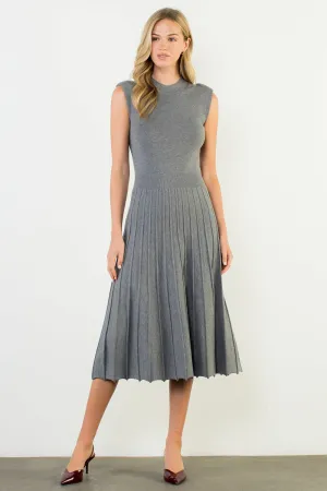 Sleeveless Knit Maxi Dress in Heather Grey Fancy Clothing Moment Glow Sleeveless Knit Maxi Dress in Heather Grey