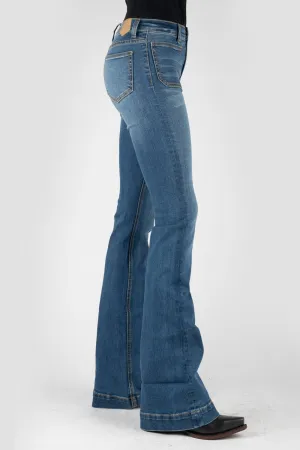 Slim Detail Tin Haul Womens Blue Cotton Blend Libby Fit Square Pocket Jeans Festival Outfit Affordable Sunny Vibes Day Ready Tin Haul Womens Blue Cotton Blend Libby Fit Square Pocket Jeans