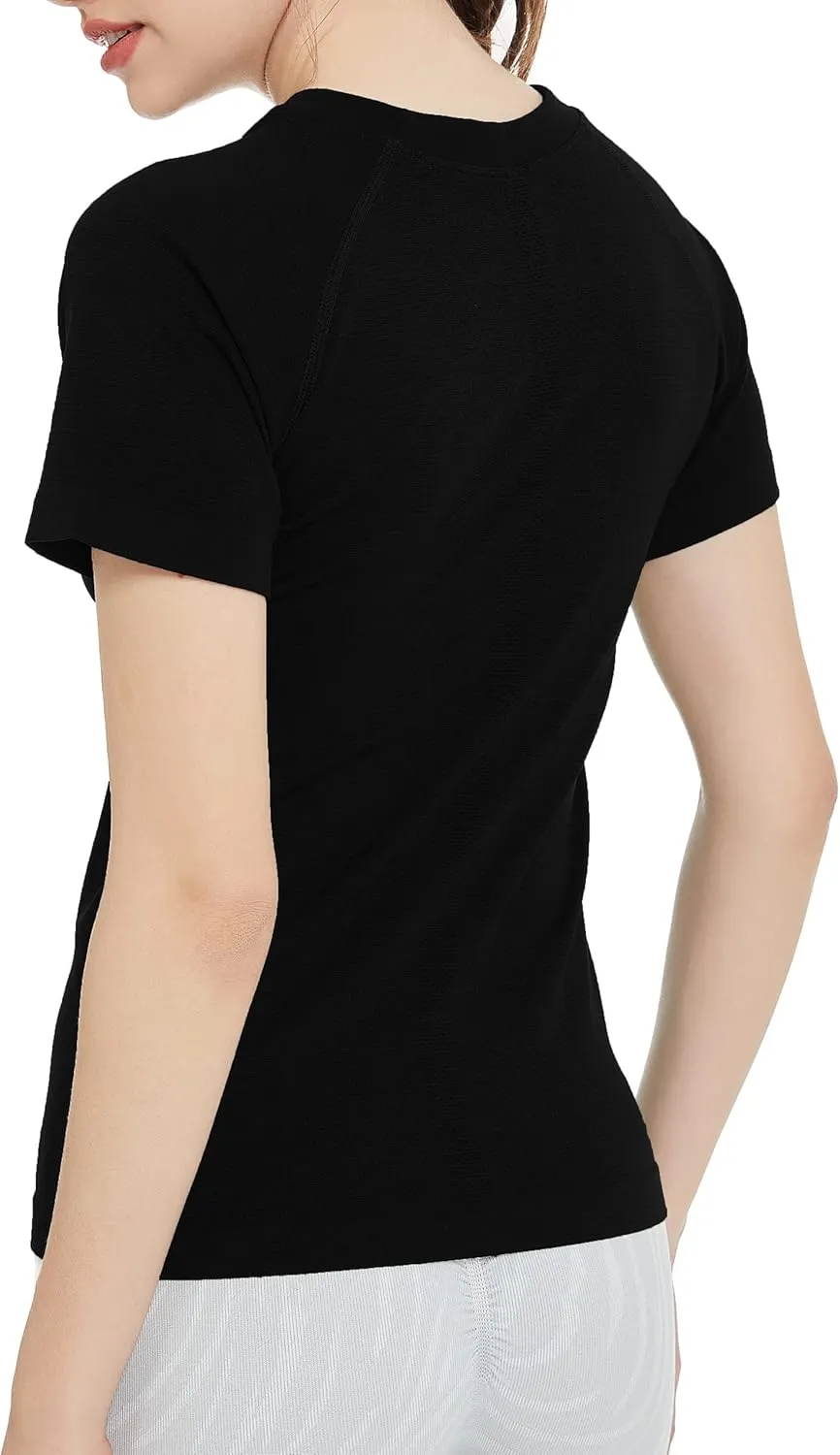 Slim Fit Workout Shirts for Women,Dry-Fit Moisture Wicking Athletic Tops Breathable & Soft Activewear T-Shirt