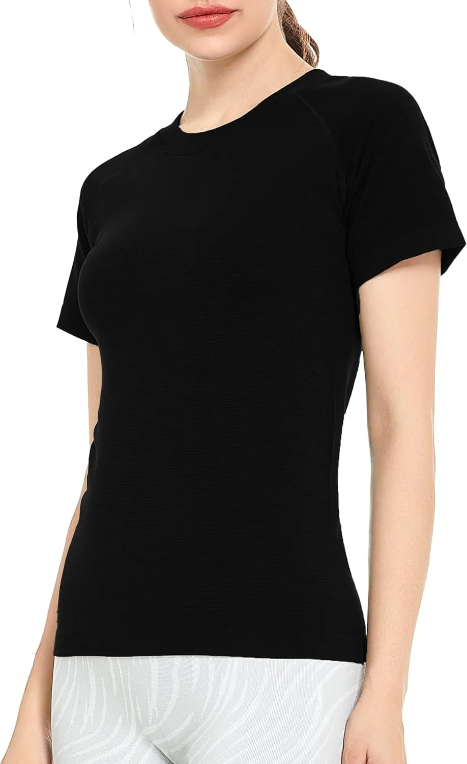 Slim Fit Workout Shirts for Women,Dry-Fit Moisture Wicking Athletic Tops Breathable & Soft Activewear T-Shirt