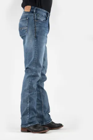 Slim Profile Stetson Mens Blue Cotton Blend 1211 Straight 2 Tone Jeans Stetson Mens Blue Cotton Blend 1211 Straight 2 Tone Jeans Comfort Stretch