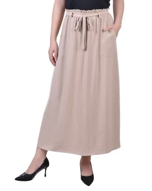 Slim Shape Ankle Length Belted A-Line Skirt Practical-Style Lightweight Comfort Ankle Length Belted A-Line Skirt