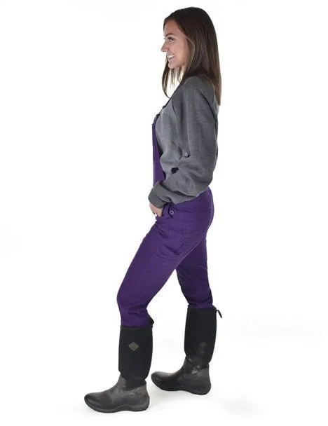 On The Move Cowgirl Tuff Womens WHPH Tuck In Purple Nylon Bib Overall