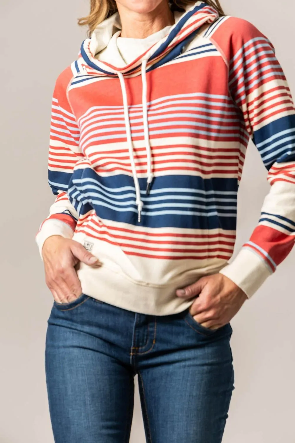Active Outfit Kimes Ranch Womens Golinda Navy 100% Cotton Hoodie