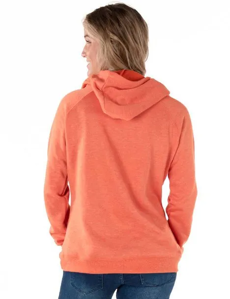 Winter Warmth Festival Outfit Outdoor Adventure Perfect Fit Design Cowgirl Tuff Womens Wild Spirit Tangerine Poly/Rayon Hoodie